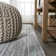 Asahn Loom Modern Strie' Gray/Turquoise Rug