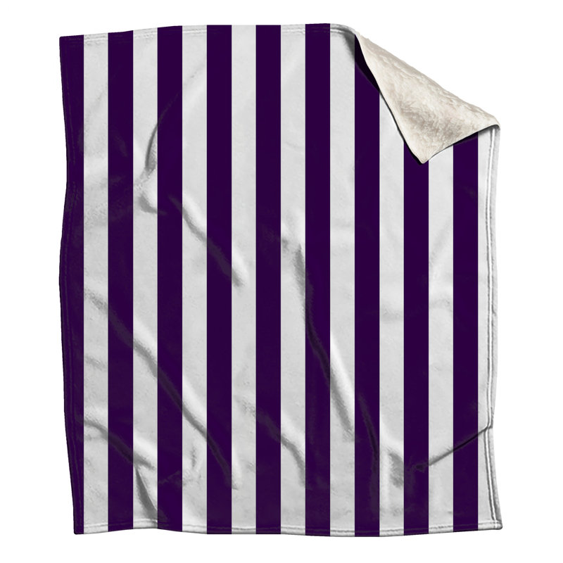 Purple Stripes Blankets, L 60 po x H 80 po