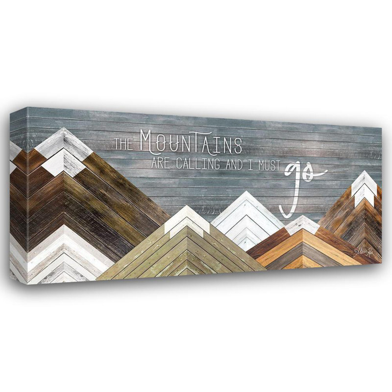 Art sur toile tendue par Millla Pines Rae, Marla Gallery: The Mountains are Calling and I Must Go, H 11 po x l 18 po