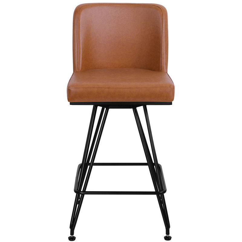 Tabouret de comptoir Meliton 26, Brun, 1