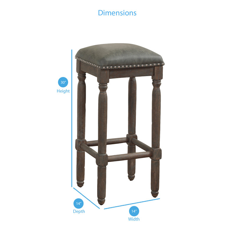 Arlita Upholstered Counter Stool with Solid Wood Frame, Bar Stool (30" Seat Height)