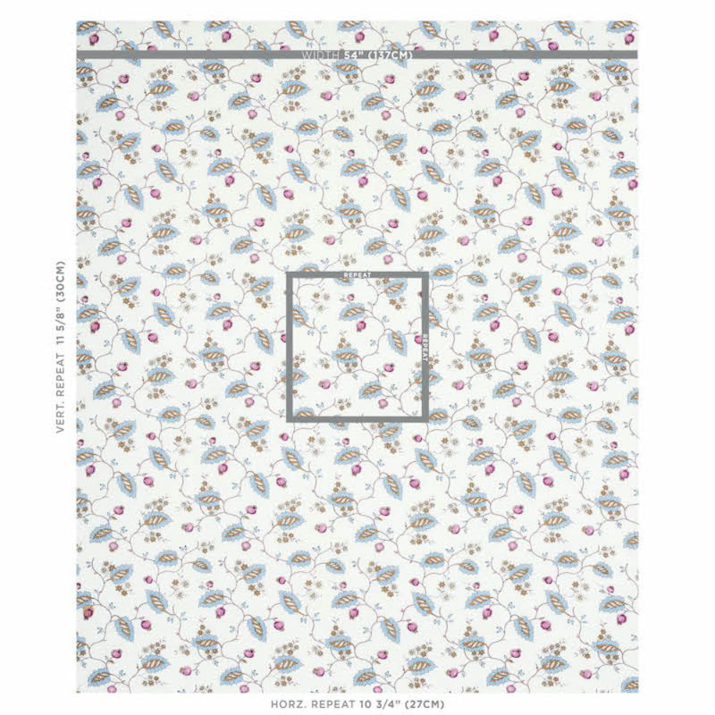 Tissu Maryam, Ciel / prune