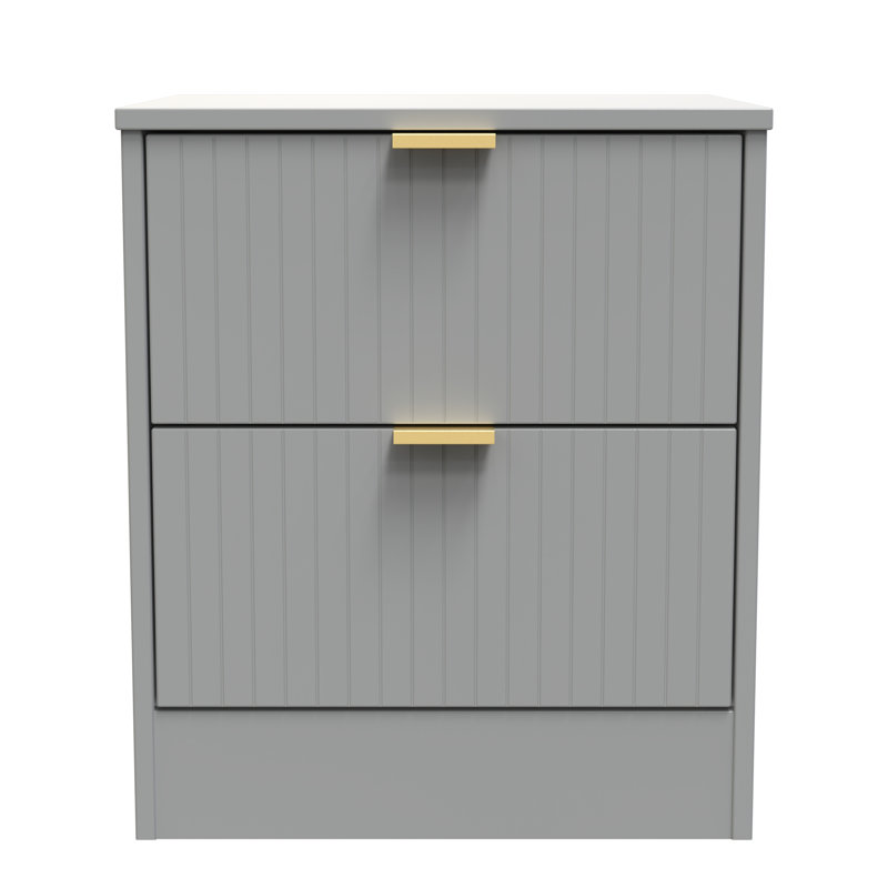 Barriner 45cm W Manufactured Wood Bedside Table, Dusk Grey