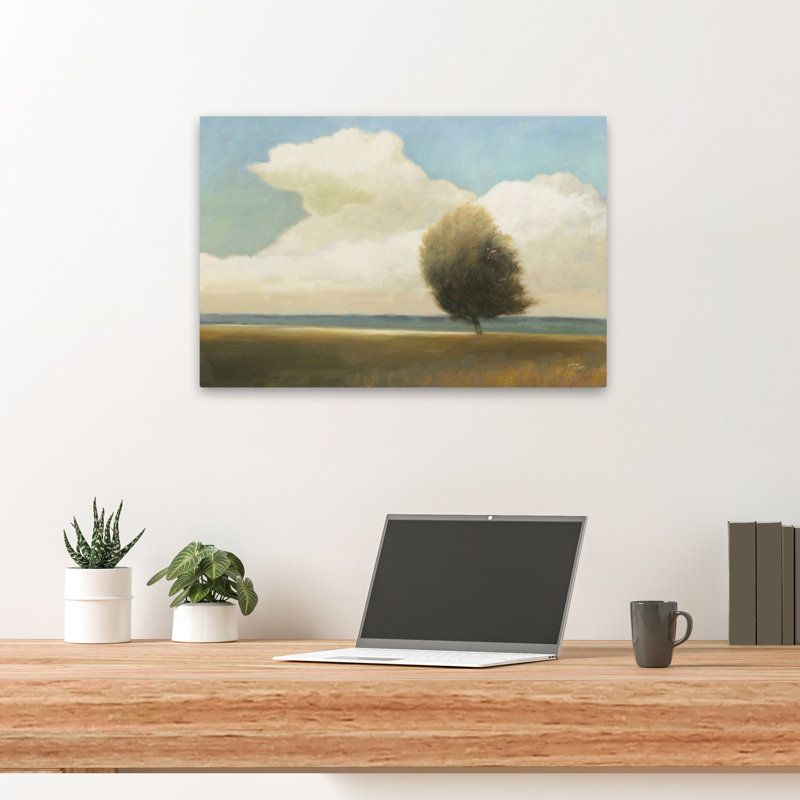 Arbre contemporain soufflé au vent, H 24 po x l 16 po