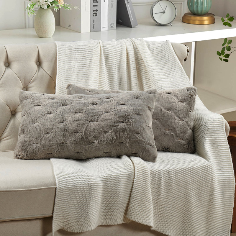 Cushion Cover, Grey, 35.6cm x 66cm