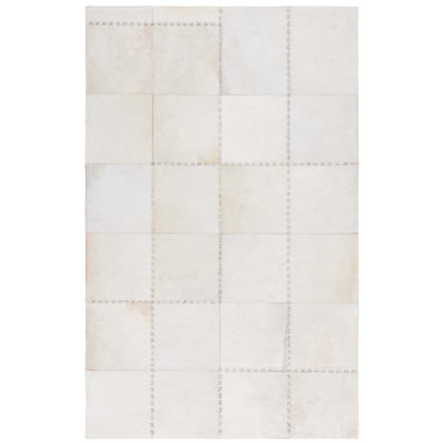 Studio Leather Hand Woven Leather Solid Color Rug