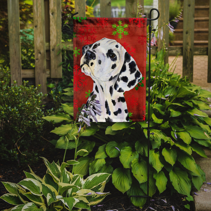 Drapeau rouge et vert Vart, Dalmatien (noir et blanc)