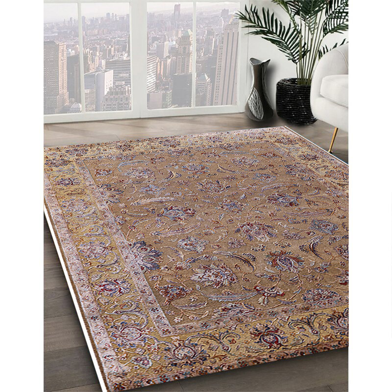 Tapis brun à motif oriental, Rectangle 7 pi x 9 pi