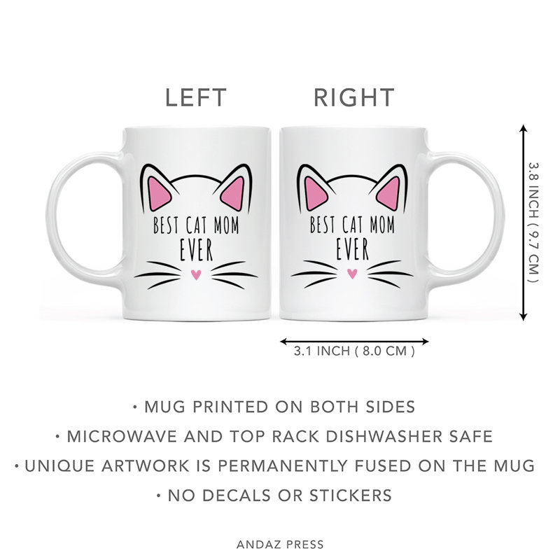Tasse à café «Funny Cat Lover Naps», « Best Cat Mom Ever » - La meilleure maman de ch