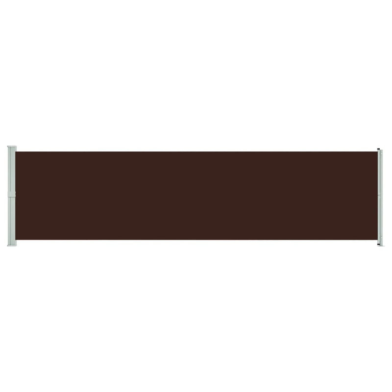 Dakota Fields 600cm W x 8cm D Fabric Cover Retractable Side Awning, Brown, 160cm H x 600cm W