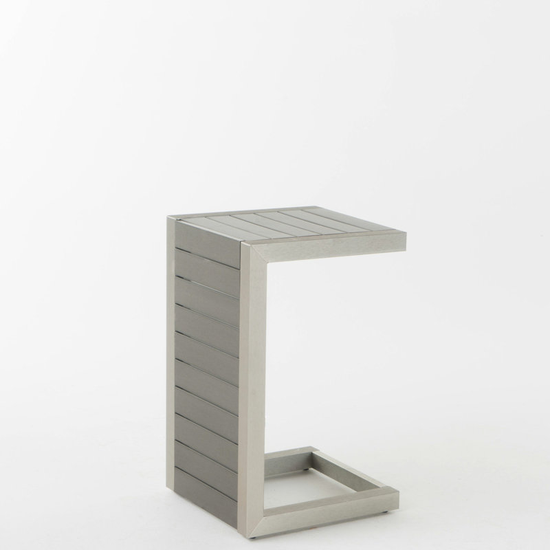 Table d'appoint d'extérieur en aluminium argenté - Space Solution Modern For Courards & Construction