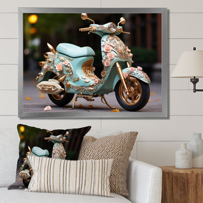" Turquoise Gold Scooter Custom Cruiser III "