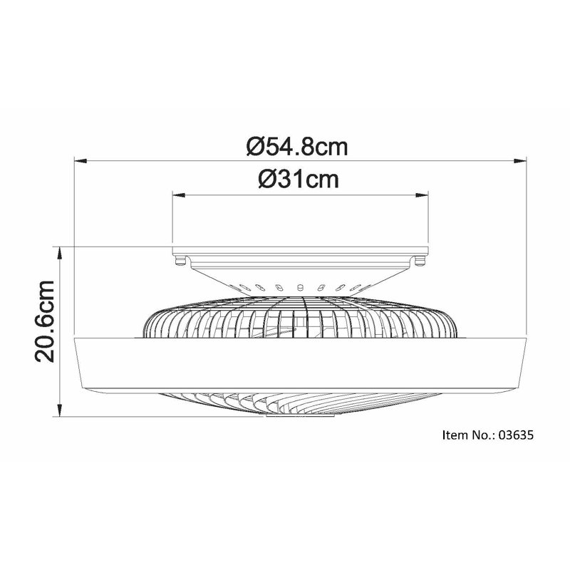 55cm Ceiling Fan with LED Lights