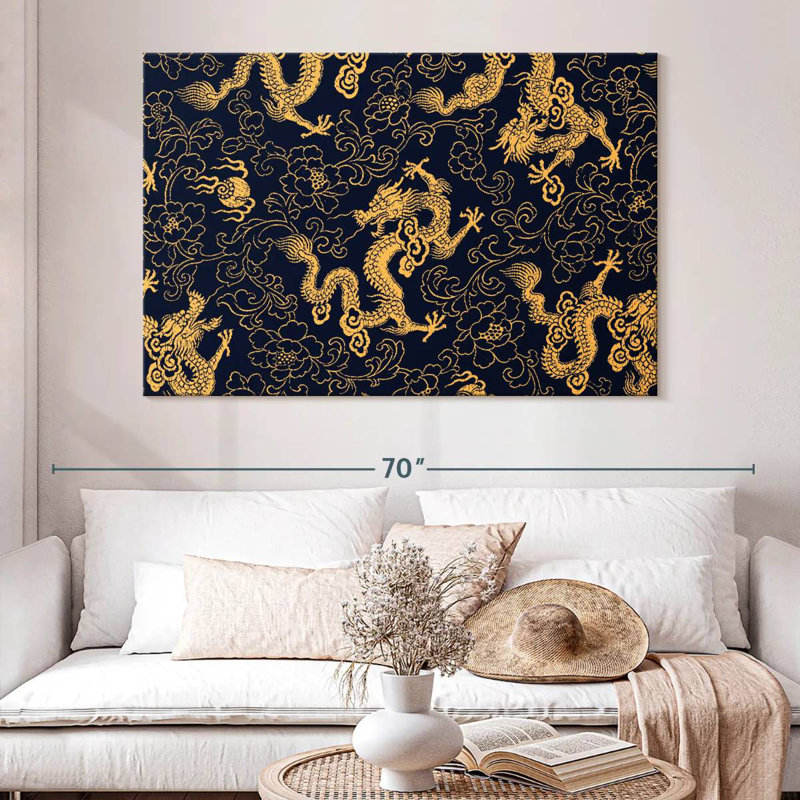 Kerner Oriental Dragons Pattern, 34" H x 51" W