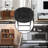 Round Folding Saucer Chair, Upholstered Accent Chair Lounge Moon Chair For Dorm Living Room Bedroom-217150517