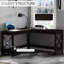 Bureau 57 po en L brun