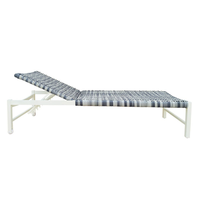 Catherine Outdoor Chaise Lounge, Ash