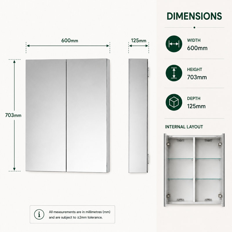 Bridge Metal Mirror Cabinet