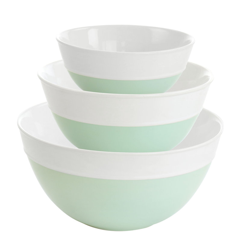 Ensemble de 3 bols gigognes en grès et menthe Martha Stewart