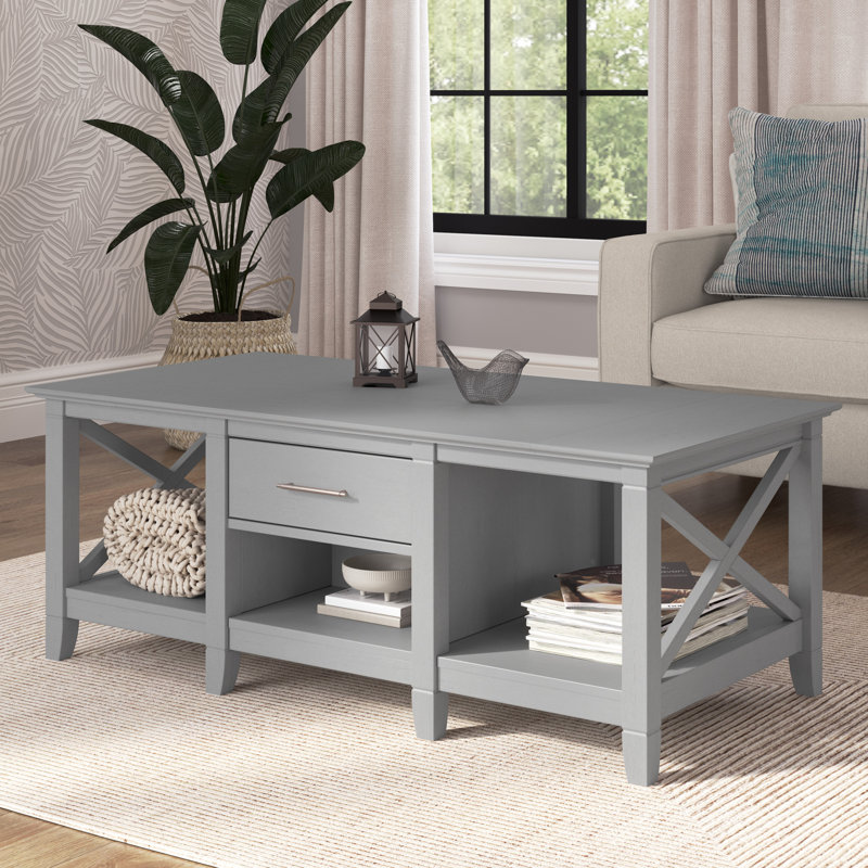 Table basse avec rangement Huckins, Gris Cape Cod