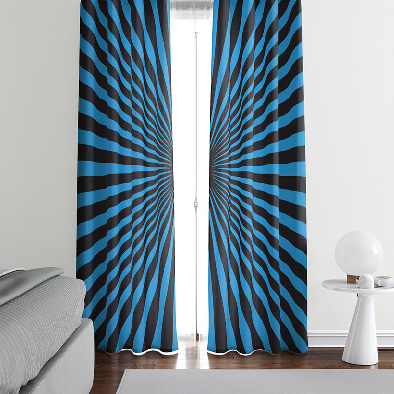 Rideaux à rayures semi-transparents, L 20 po x L 61 po