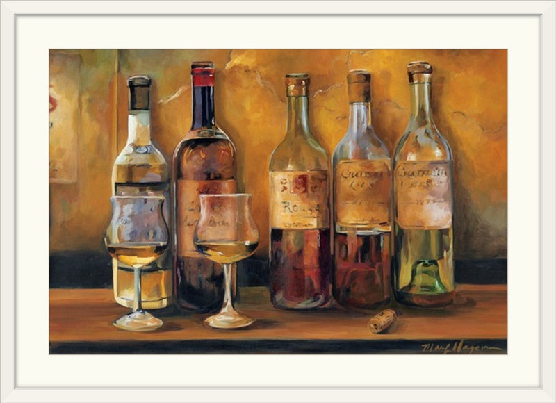 «Yves Cellar Whites» par Marilyn Hageman - impression, H 28 po x l 38 po x P 1 po, Cadre blanc