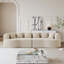Canapé modulaire incurvé surdimensionné, 106,3 pouces, canapé moderne sans os avec 6 coussins en velours côtelé luxueux avec siège profond-436702985