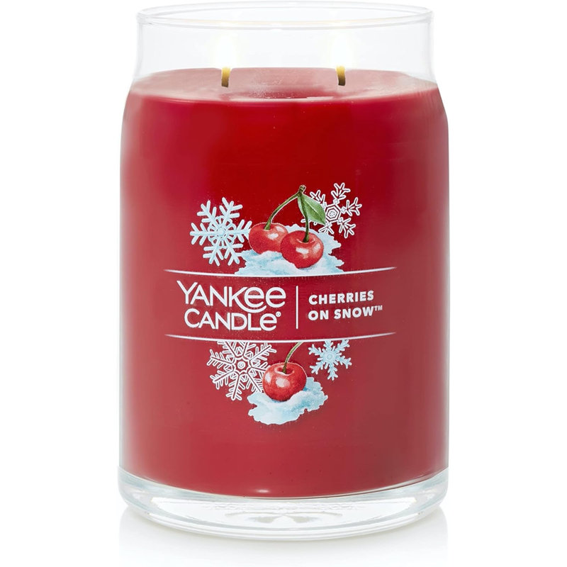 Cherries On Snow Scented Jar Candle