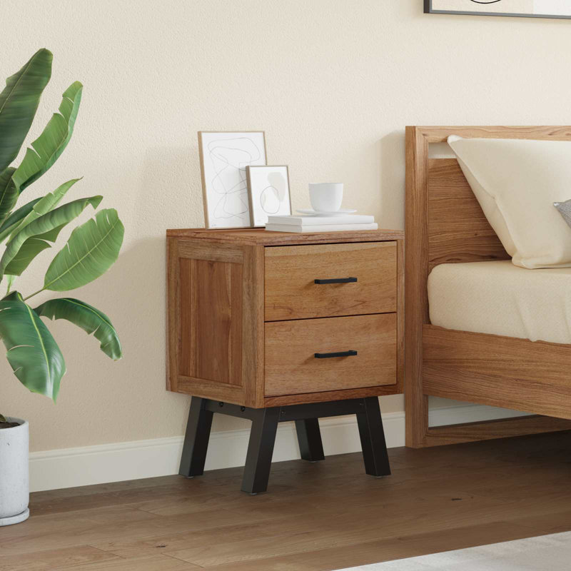 40cm W Solid Wood Bedside Table