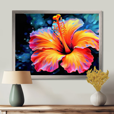 Hibiscus vibrant dans l'allure tropicale - décoration murale hibiscus