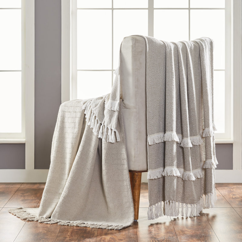 Throw Blanket, Feather Gray