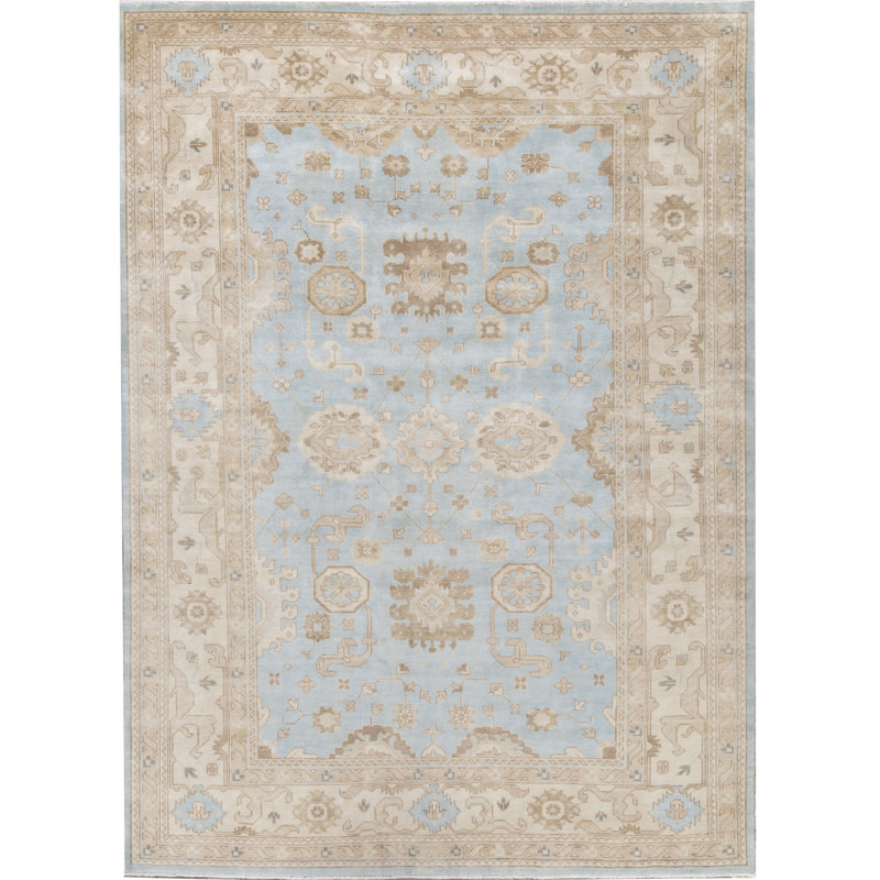 Wool Oriental Area Rug in Ivory
