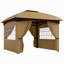 Gazebo with Outdoor Space, pairing combining 11 x 11 ft with Metal Frame and Polyester, Beige
