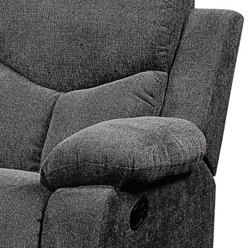Relaxing 3 Chenille With Reclining And A Convenient Drop Down Table Grey Recliner Design