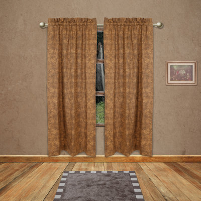 Blue Ridge Trading Wild Horses 100% Cotton Outdoor Rustic Animal Print Rod Pocket Curtain 42x87