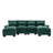 Chenille Sectional Sofa with Double Chaises-948247680