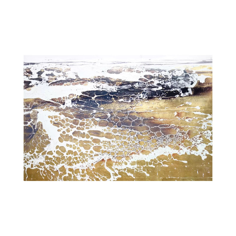 English Gold IX by Michael Sole - Wrapped Canvas Painting, 20.32 cm H x 30.48 cm W
