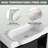 28" Vanity with Oval Ceramic Sink - Wall Mounted Black Cabinet