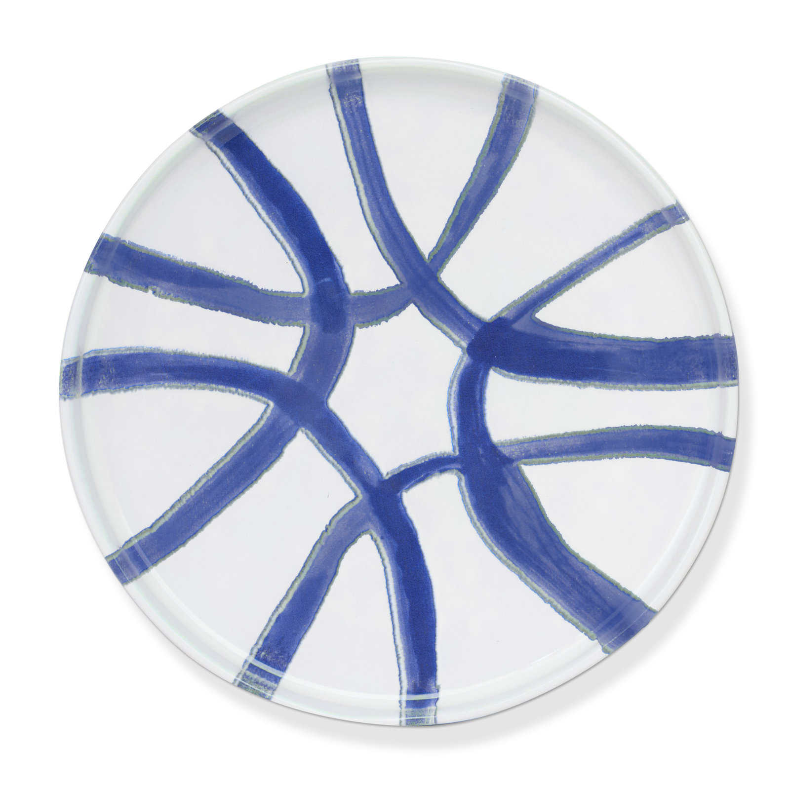 7" Appetizer Plate, White, Blue