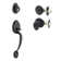 Copper Creek Handleset with Single Cylinder Deadbolt and Door Knob and Colonial Rosette