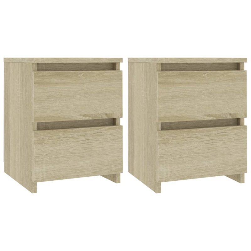 Demona 30cm W Bedside Table, Sonoma Oak