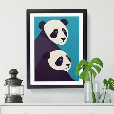 Panda Duo - Single Picture Frame Print