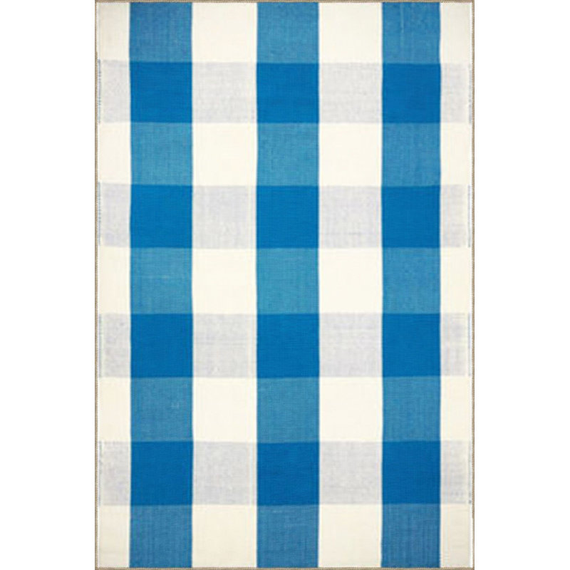 Tapis décoratif bleu à motif géométrique lavable à la machine, Sous-tapis carré 3 pi 3 po inclus