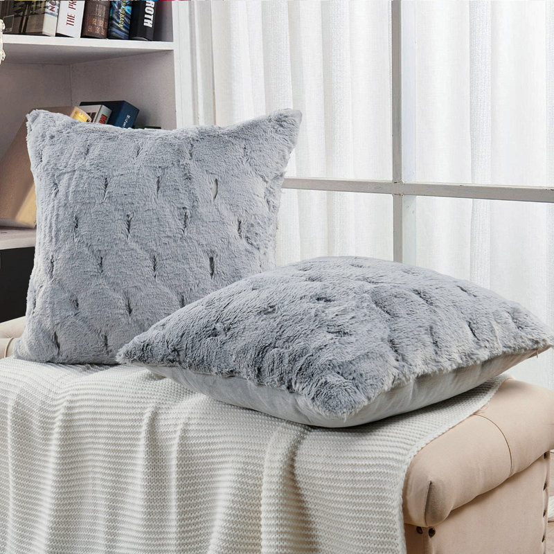 Cushion Cover, 50.8cm x 50.8cm, Silver Grey