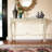 Helmich 47'' Glass Top Console Table