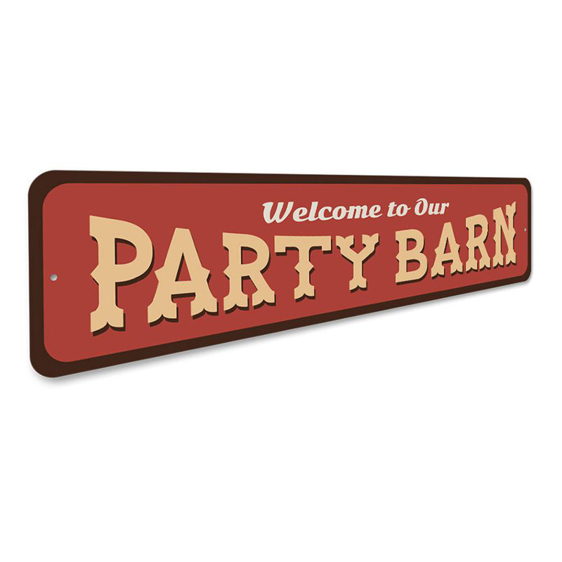 Panneau en aluminium Party Barn, H 4 po x l 18 po x P 0,04 po