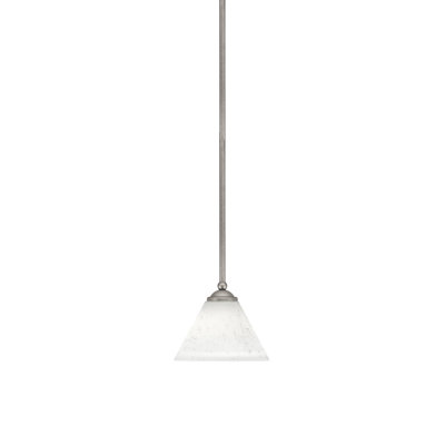 Mini-luminaire suspendu suspendu Zilo, fini granit foncé avec verre de 7 po