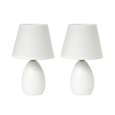 Mini lampe de table ovale en céramique