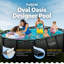 Piscine hors-sol ovale de designer Oasis de 9 pi 10 po avec pompe et chevron foncé Funsicle-129401129