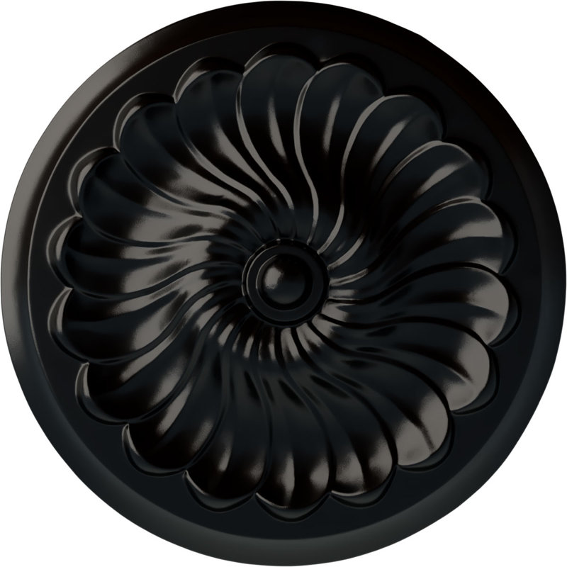 Médaillon de plafond en spirale Endurathane, Noir de jais